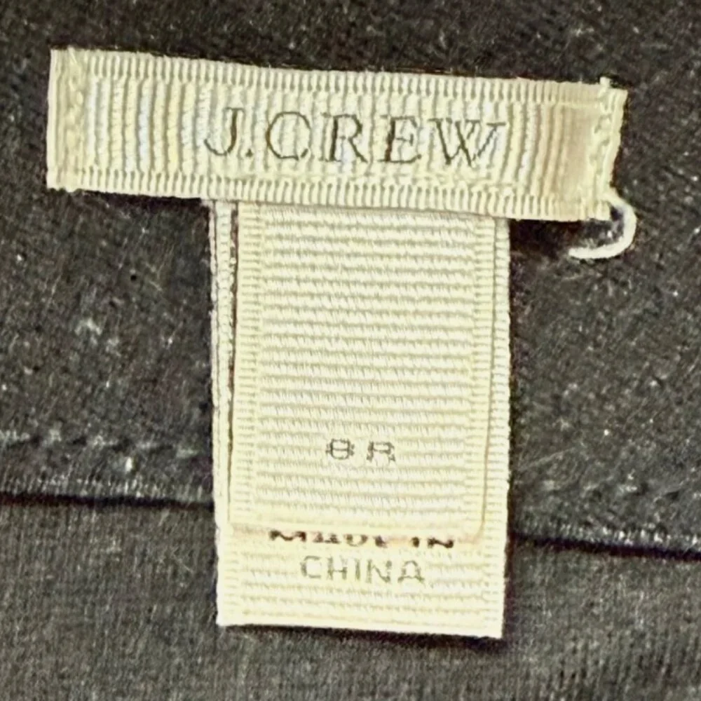 Vintage J.Crew Women’s Pixie Pant Black 8R‎ Zip Back Ponte Skinny Ankle Pants